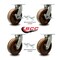 Service Caster 10 Inch Heavy Duty High Temp Phenolic Caster Swivel Locks 2 Brakes SCC, 4PK SCC-KP92S1030-PHRHT-SLB-BSL-2-BSL-2 - alternate 4
